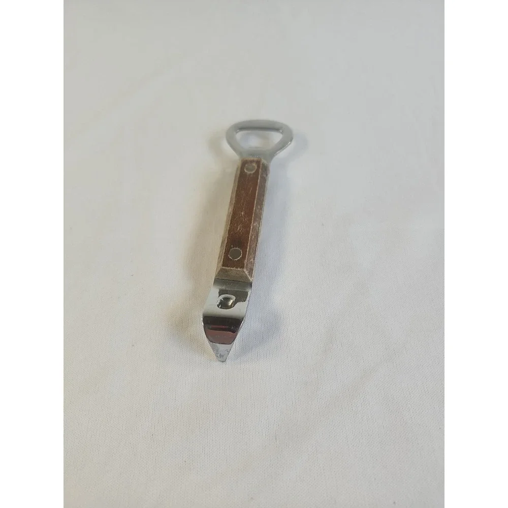 Vintage EKCO Can Piercer Wood Handle Church Key Camping Bottle Can Opener